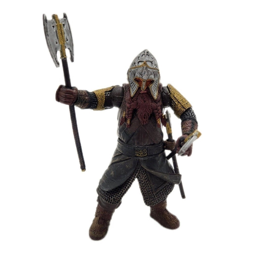 Vintage Toy Biz Lord Of The Rings 2002 NLP Marvel GIMLI LOTR 4.75" Action Figure